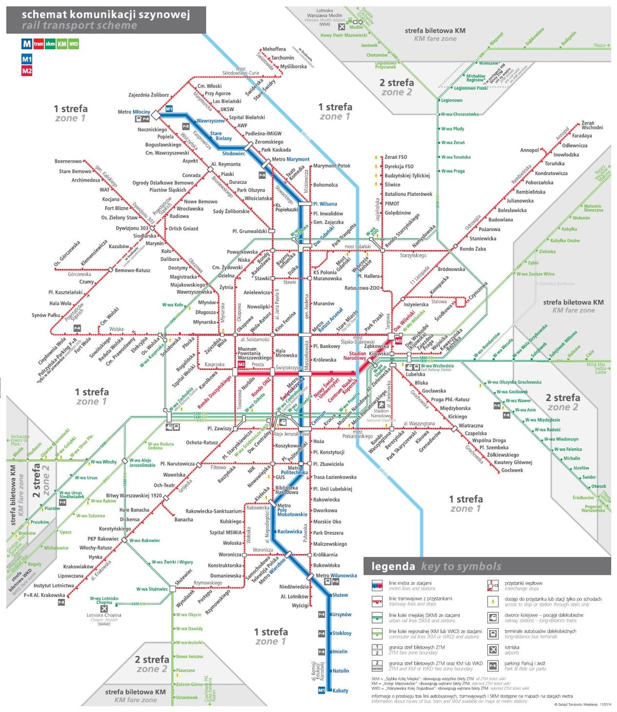 Warsaw vận chuyển bản đồ