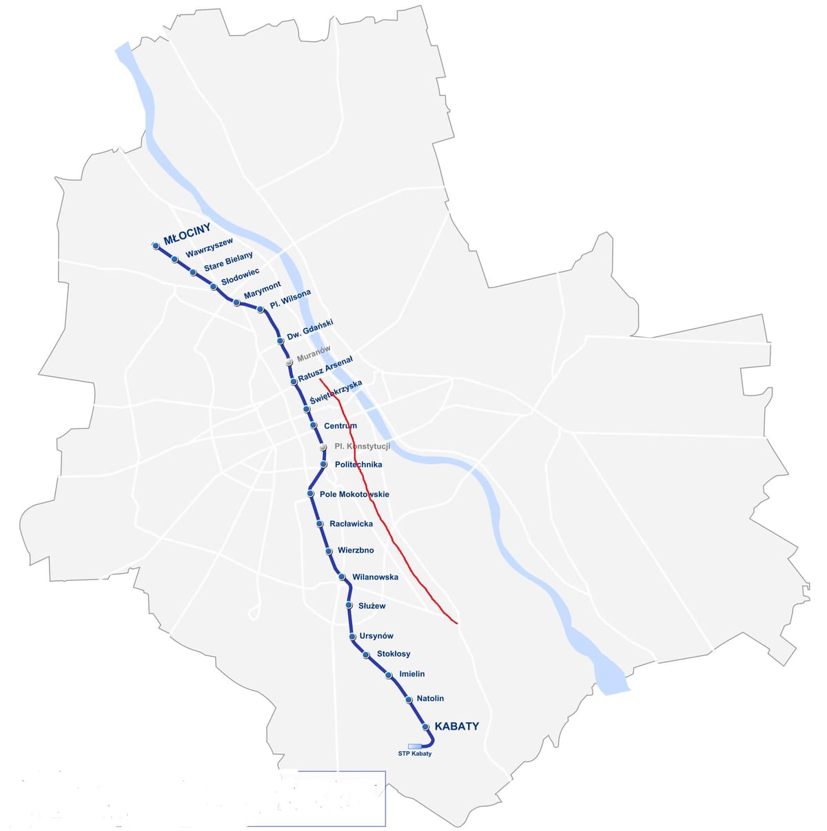 Bản đồ của Warsaw hoàng gia đường