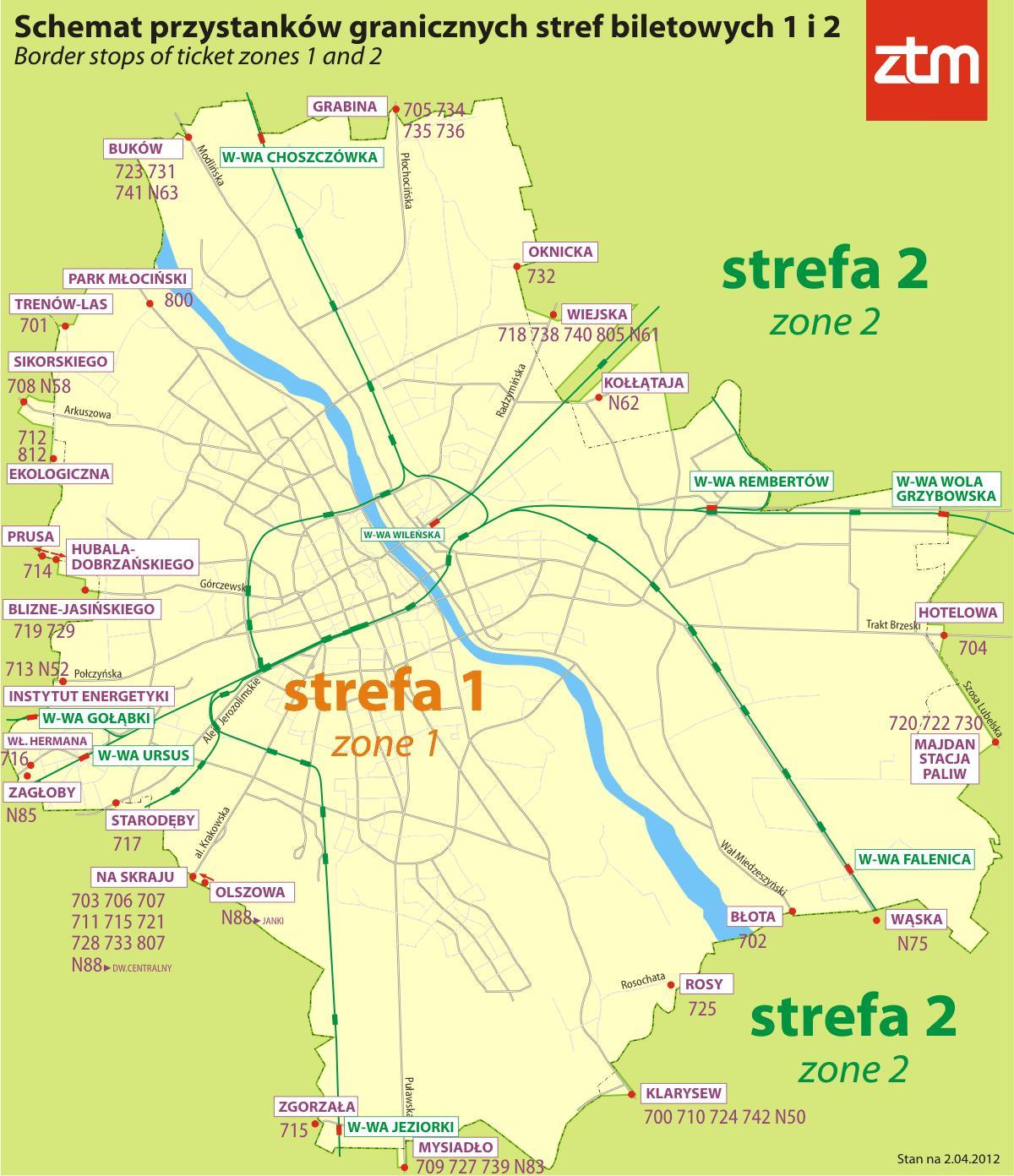Bản đồ của Warsaw khu 2 1 