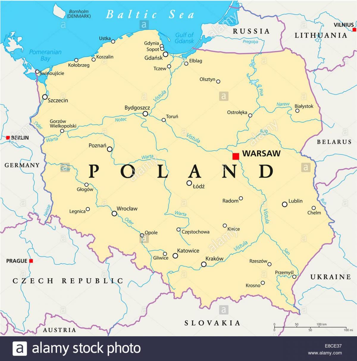 Warsaw vị trí trên bản đồ thế giới