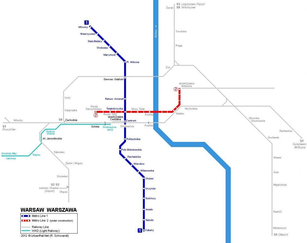 bản đồ metro Warsaw