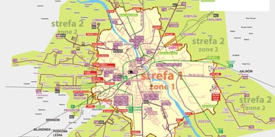 Bản đồ của Warsaw xe buýt 