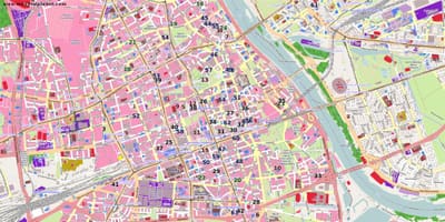 Bản đồ của thành phố Warsaw 