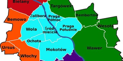 Bản đồ của Warsaw huyện 
