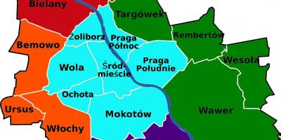 Bản đồ của Warsaw huyện 