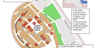 Warsaw bản đồ old town