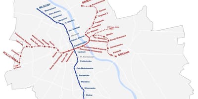 Tàu điện ngầm bản đồ Warsaw